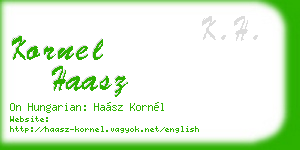 kornel haasz business card