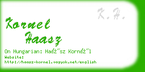 kornel haasz business card